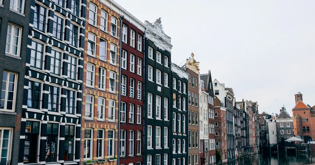 Old canal houses in Amsterdam