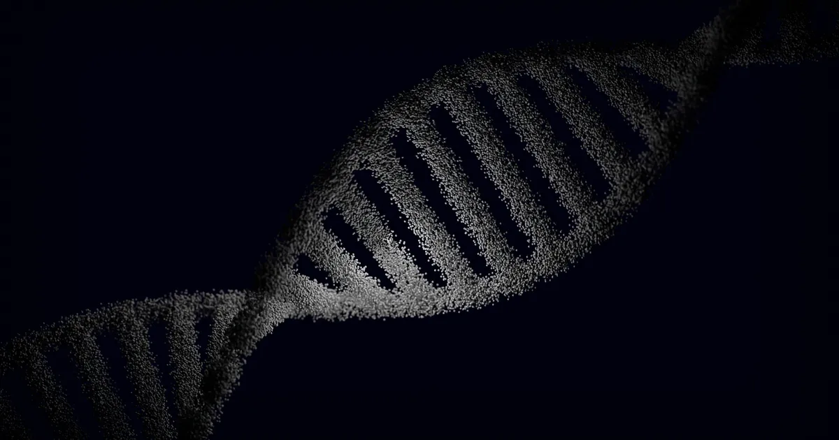 An artistic rendering of a DNA double helix